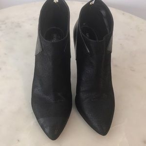 Sergio Rossi black leather booties